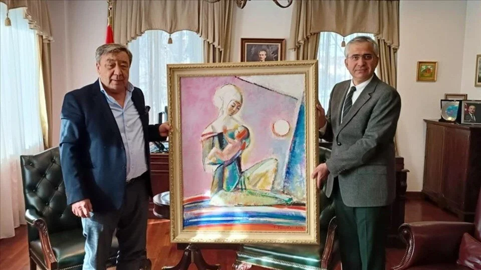 Dünyaca ünlü ressam Erbolat Tölepbay tablosunu depremzedeler için sattı