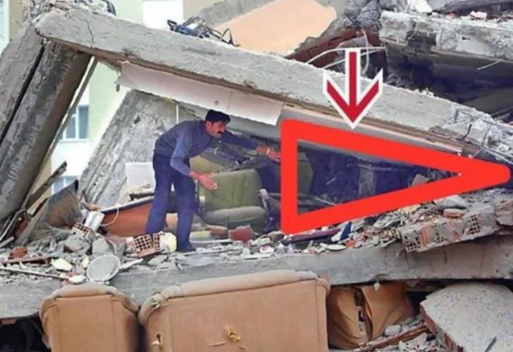 Depremde hayat kurtaran yaşam üçgeni