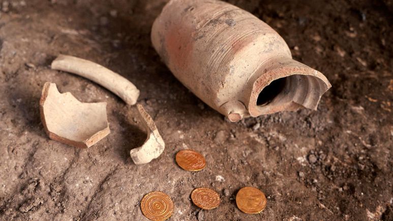 Kudüs’teki kazıda bin yıllık Fatımi altınları bulundu 
