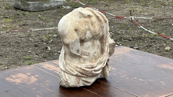 Arkeoloji Parkı’nda Roma dönemine ait heykel bulundu