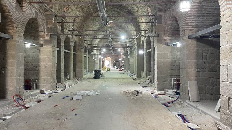 Niğde’de kent müzesine dönüştürülecek bedestende çalışmalar sürüyor