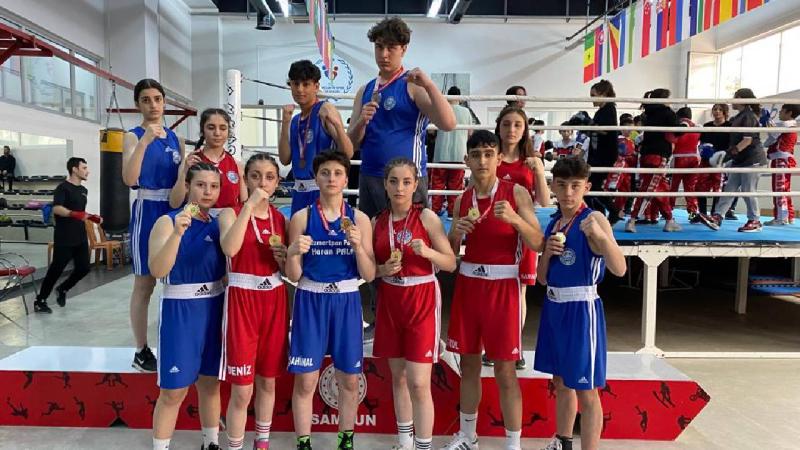Salıpazarılı sporcular boksta 6 birincilik kazandı