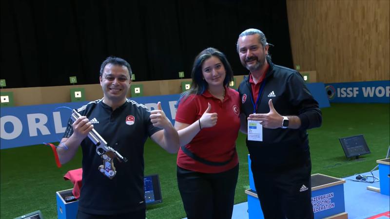 Milli sporcular Havalı ve Ateşli Silahlar Dünya Kupası takım kategorisinde 3’üncü oldu