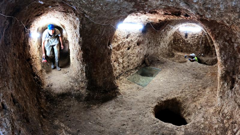 Antik Sarayini yer altı şehrinin keşfedilen alanı 20 bin metrekareye ulaştı