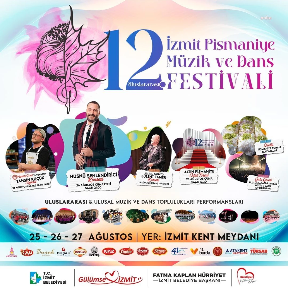 12. Uluslararası İzmit Pişmaniye, Müzik ve Dans Festivali’nde Ünlü İsimler Sahne Alacak