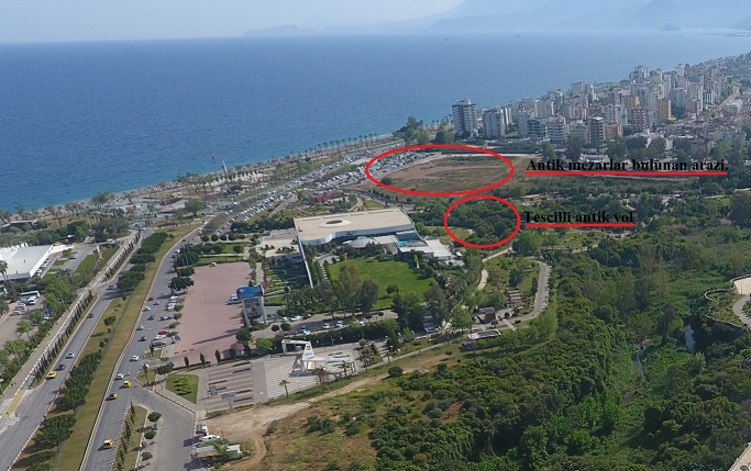 Antalya’nın Konyaltı ilçesindeki AVM inşaatında çıkan antik mezarlar Koruma Kurulu’nda