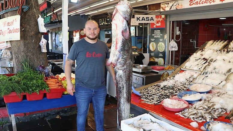 Yeşilırmak’ta 55 kiloluk yayın balığı tutuldu