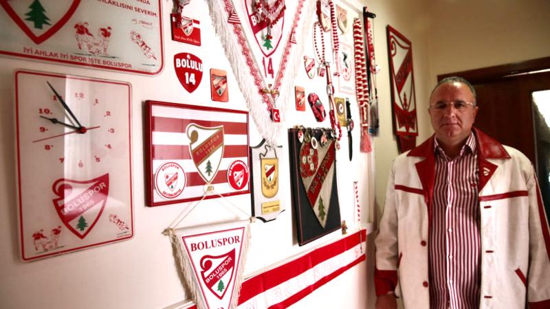 Fanatik taraftarın Boluspor sevdası yaşam tarzı oldu