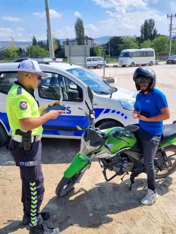 Manisa’da Motosiklet Sürücülerine Denetim