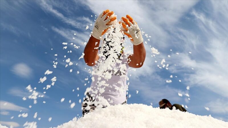 Sivas’ta 200 yıllık tuzladan çıkarılan kaynak tuzu iç ve dış piyasaya gönderiliyor