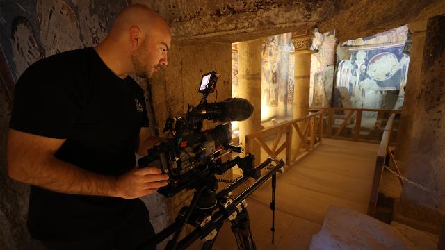 Turistlerin uğrak mekanı Göreme İngiliz belgeselcileri ağırlıyor