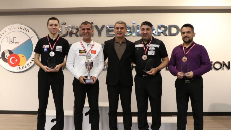 3 Bant Bilardo Erkekler Türkiye Şampiyonası tamamlandı