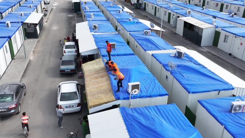 Adıyaman’daki geçici barınma merkezlerinde kış tedbirleri artırıldı