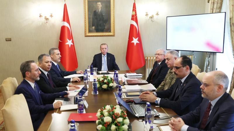Cumhurbaşkanı Erdoğan başkanlığında güvenlik toplantısı yapıldı