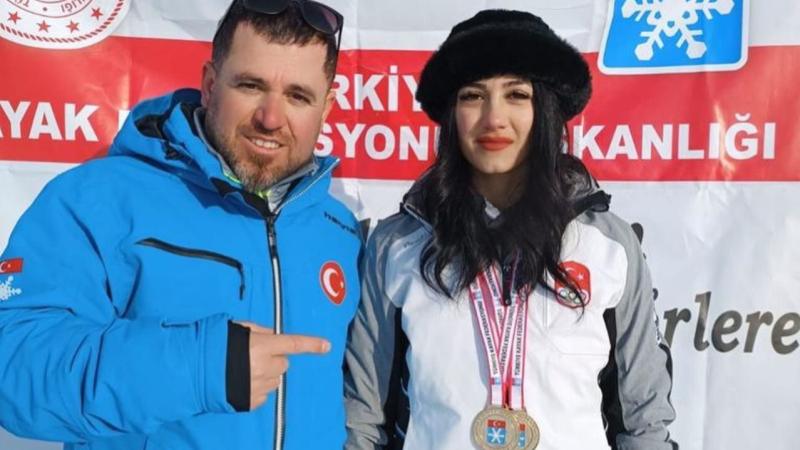 Niğdeli milli sporcu Tuncer, Kayak Şampiyonasında birinci oldu