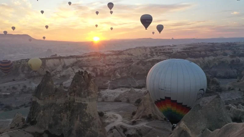Kapadokya’da turistler yeni yıl tatilinde çeşitli aktivitelere katıldı