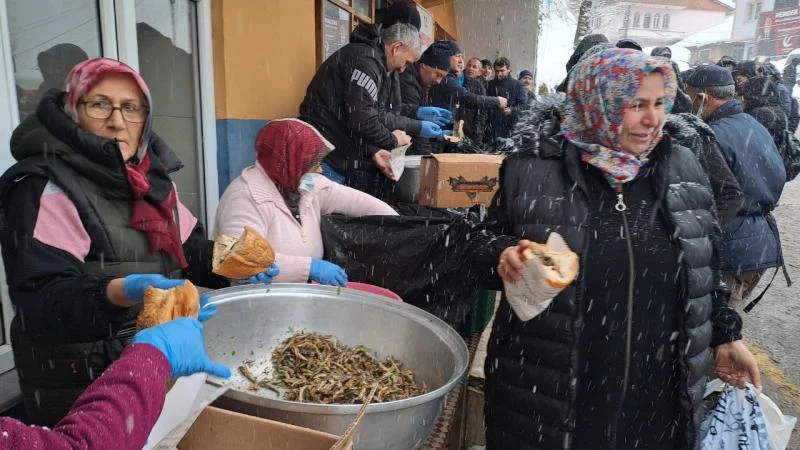 Sakarya’daki festivalde yaklaşık 1 ton hamsi dağıtıldı
