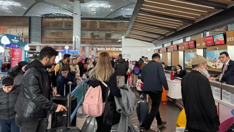 İstanbul Havalimanı’nda yarıyıl tatili yoğunluğu