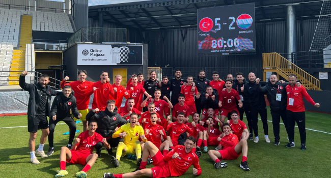 Genç millilerden 5 gollü galibiyet