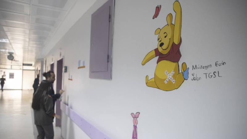 Tunceli’de hastane duvarları lise öğrencilerinin tuvali oldu