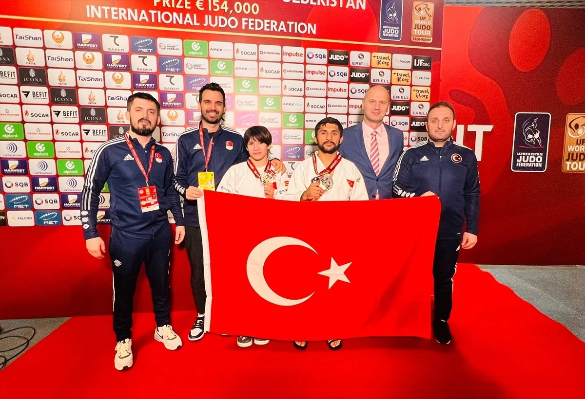Milli judocular Tuğçe Beder ve Salih Yıldız Grand Slam Turnuvası’nda bronz madalya kazandı