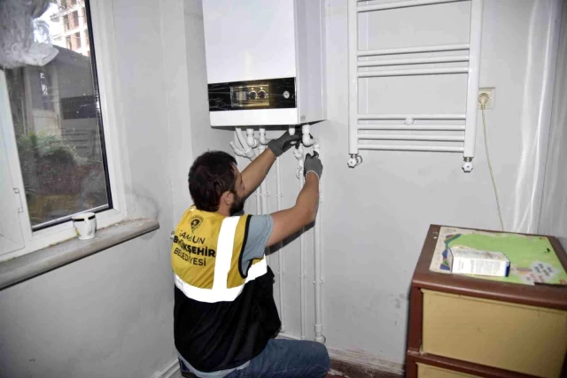 Samsun’da Dar Gelirli Ailelere Ücretsiz Doğalgaz Bağlandı
