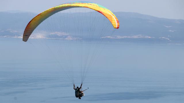 Uçmakdere bayram tatilinde ekstrem spor tutkunlarının uğrak yeri oldu