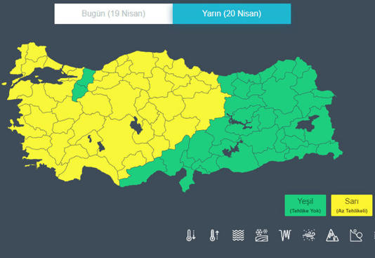 Meteoroloji saat verdi! 45 kent için “sarı” alarm!