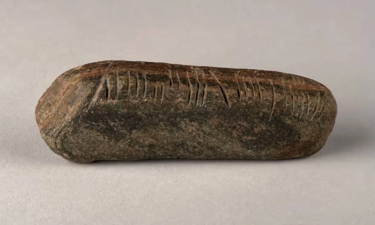 Öğretmen, Coventry garden’da İrlanda’dan eski ogham yazısıyla taş ortaya çıkardı
