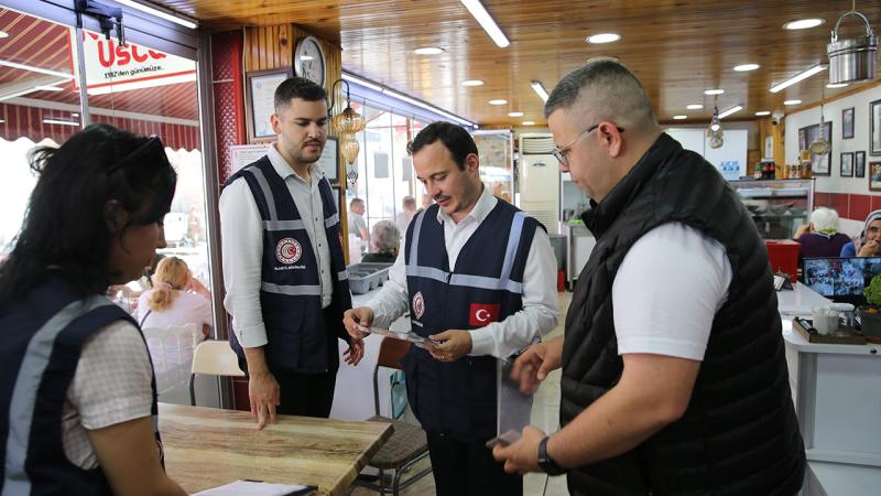 Ekiplerden ciğercilere “terazi” denetimi