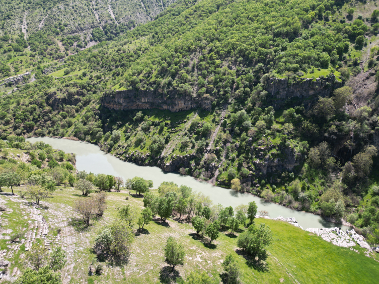 Şırnak’ın Uludere ilçesinin doğal güzellikleri dron ile görüntülendi