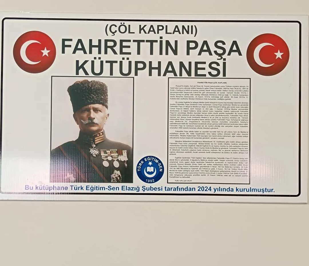 Çöl Kaplanı Fahrettin Paşa Kütüphanesi Açılışı Yapıldı