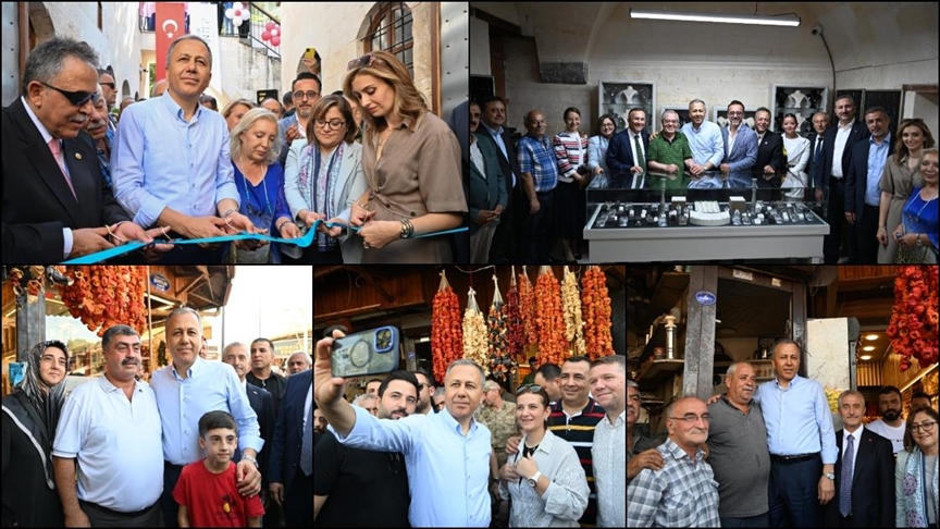 İçişleri Bakanı Yerlikaya, restore edilen Gaziantep’teki tarihi Şeker Hanı’nın açılışına katıldı