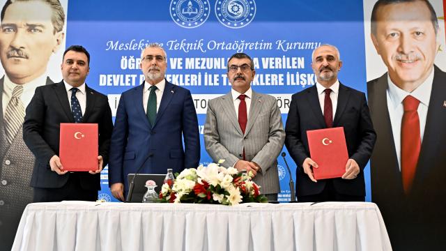 Mesleki, teknik lise mezunlarına teşvik ve öğrencilere devlet katkısı protokolü imzalandı