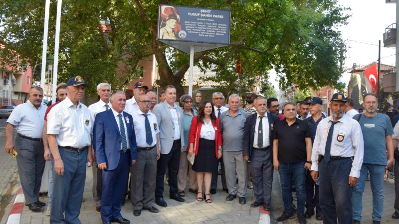 Kıbrıs Barış Harekatı şehidi Yusuf Şahin’in ismi Turgutlu’daki parka verildi