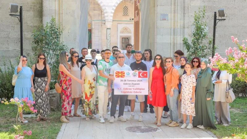 Kuzey Makedonya’dan gelen kursiyerler Edirne’nin tarihi ve kültürel mekanlarını gezdi