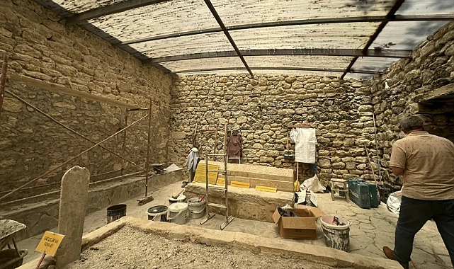 Sinop’ta Gazi Çelebi Türbesi’nde bakım onarım yapılıyor