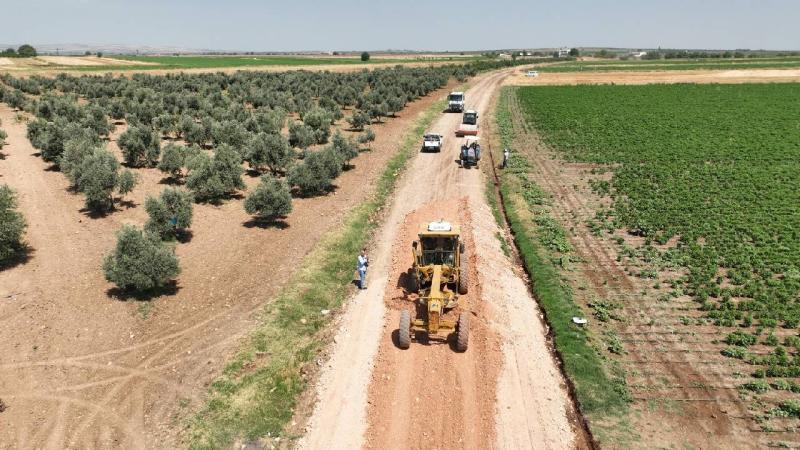 Şanlıurfa’da yol yapım çalışmaları devam ediyor