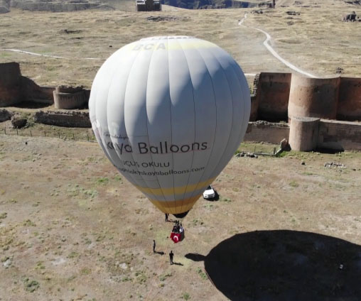 Tarihi Ani Ören Yeri’nde ilk kez balon uçuruldu