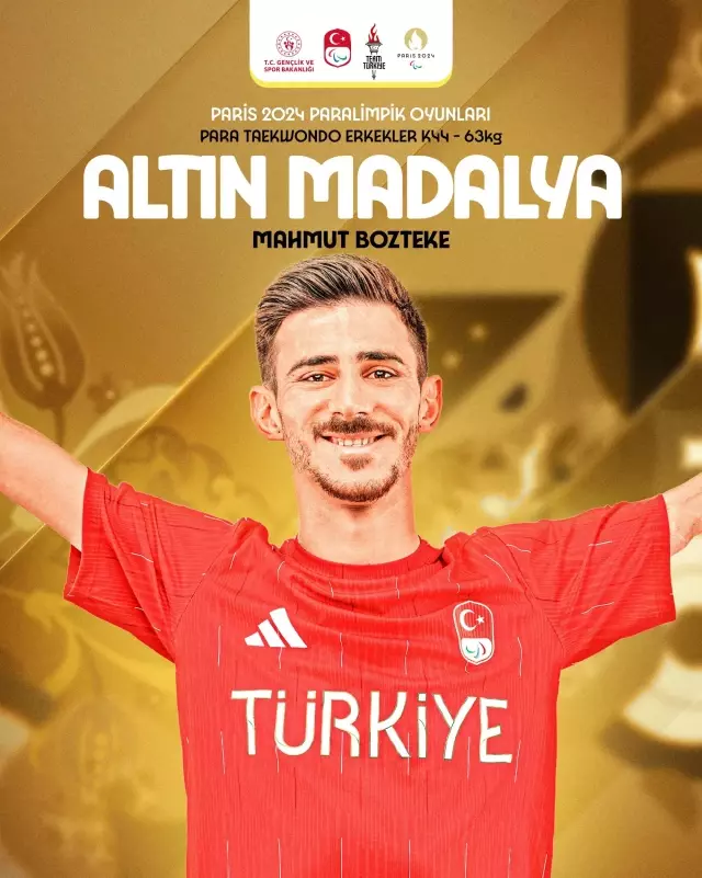 Para taekwondoda Türkiye’ye tarihteki ilk altın madalya