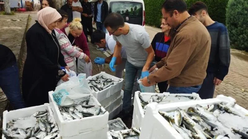 Kaçak avlanan balıklar vatandaşlara ücretsiz dağıtıldı