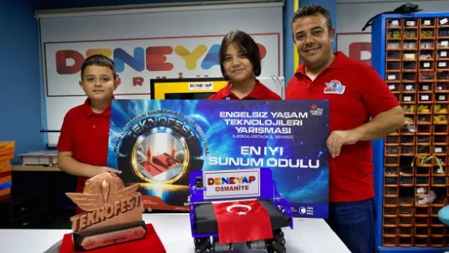 Osmaniye’de öğrenciler ödüllü projeleriyle engellilerin hayatlarını kolaylaştırmak istiyor