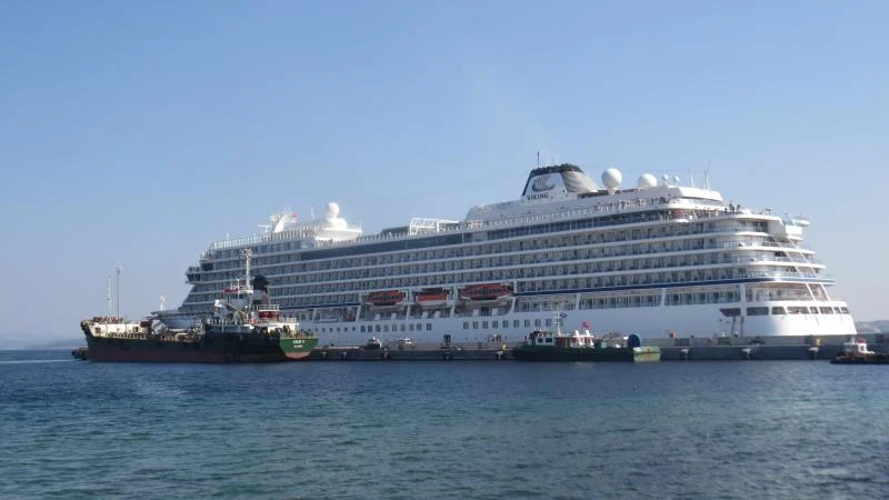 ‘Viking Sea’ kruvaziyeri Çanakkale Kepez Limanı’na demirledi