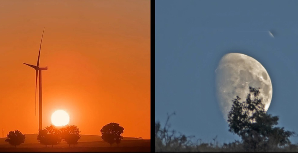 Bitlis’te ayın doğuşu ve güneşin batışı aynı anda görüntülendi