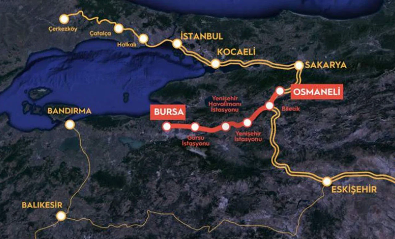 Bursa-İstanbul arası 1 saat 15 dakikaya düşüyor