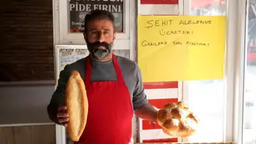 Bu fırında şehit ailelerine ekmek ücretsiz, gazilere ise yarı fiyatına