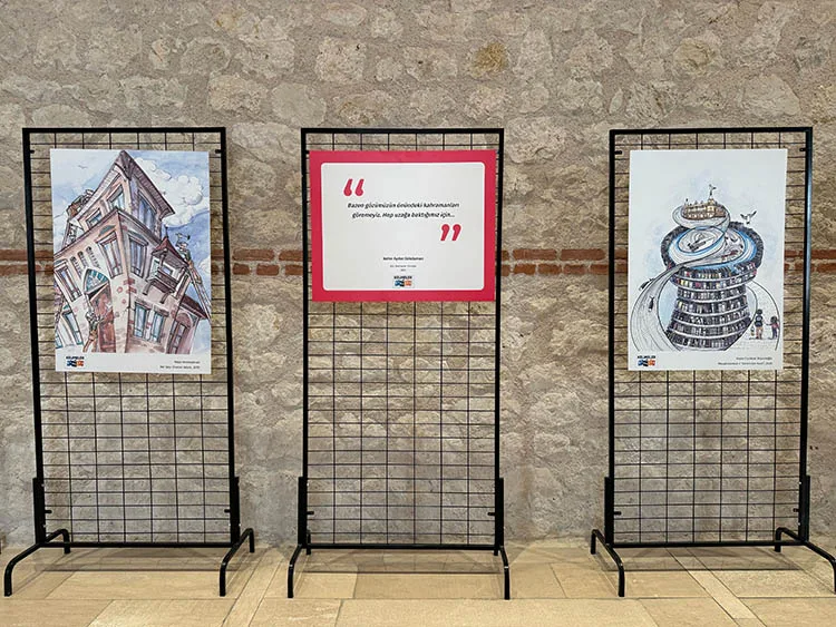 “Kelimeler ve Renkler” sergisi Rami Kütüphanesi’nde açıldı