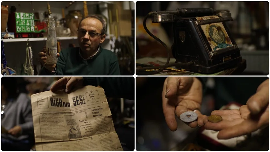 Çanakkaleli işçi emeklisi antika tutkusunu mesleğe dönüştürdü