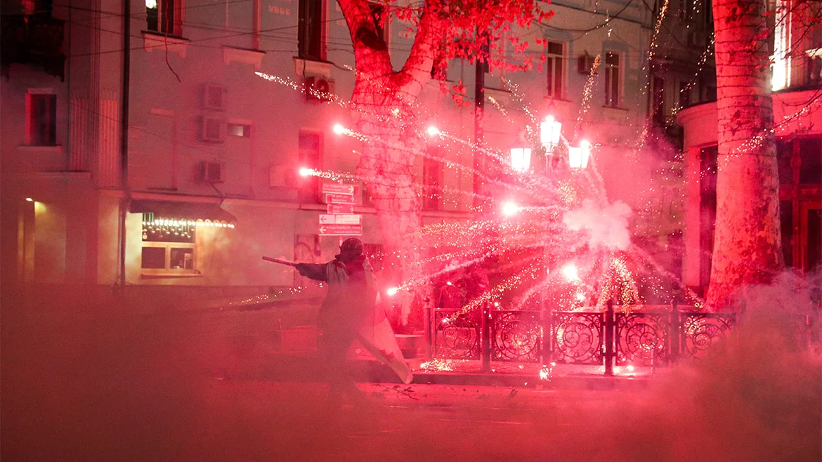 Tiflis’te beşinci günde 113 polis yaralandı, 224 kişi gözaltında
