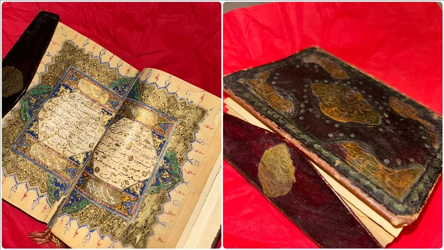 Almanya’daki Wolfenbüttel Yeşil Camii’ne 19. yüzyıldan kalma Kuran-ı Kerim hediye edildi